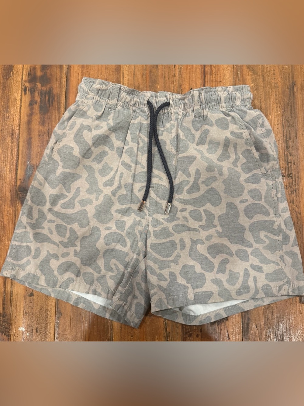 Southern Marsh Gray Camo Kids Drawstring Shorts